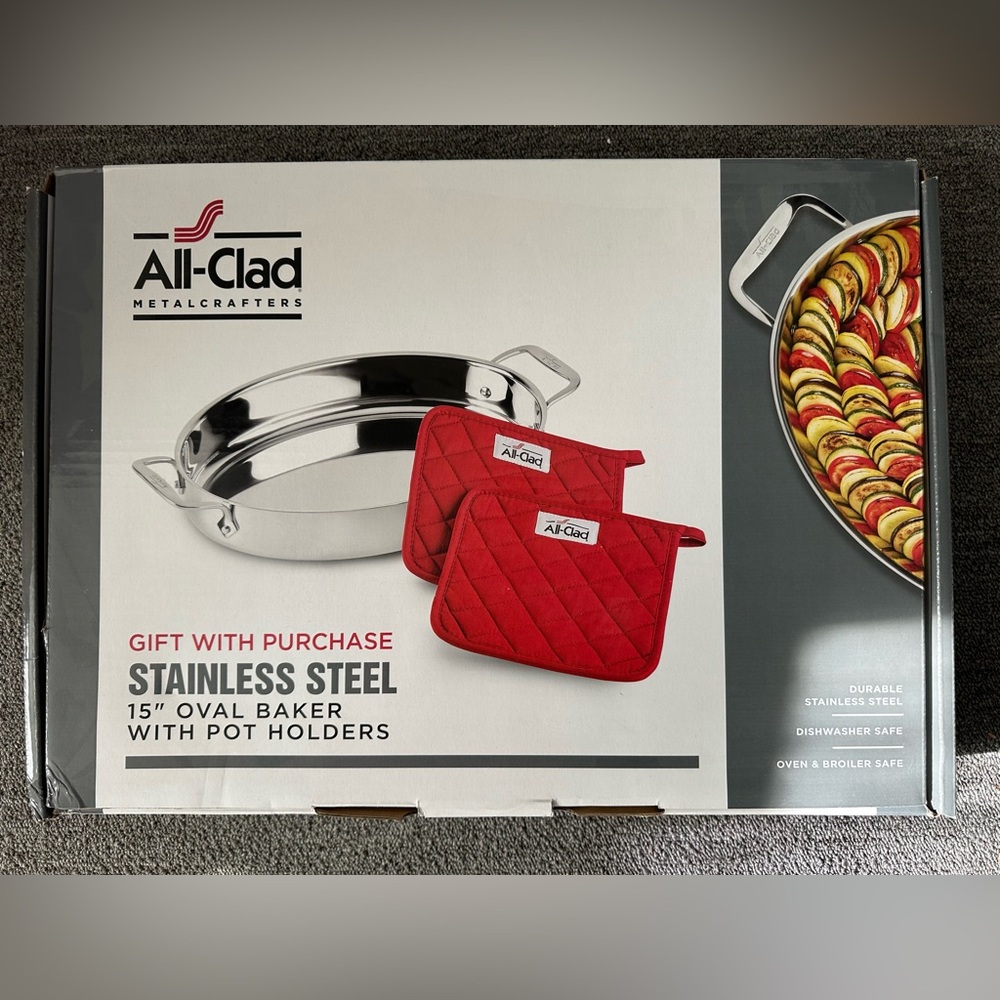 All-Clad Stainless Oval Baker Gift Set